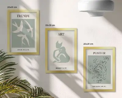 Fotowand mit stilvollen Illustrationen von Henri Matisse