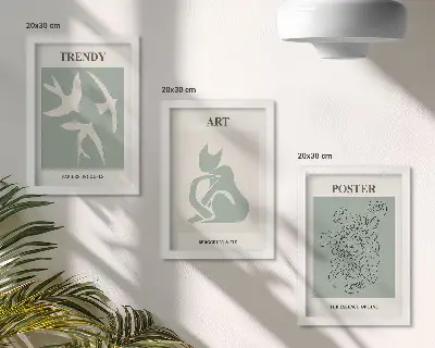 Fotowand mit stilvollen Illustrationen von Henri Matisse