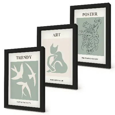 Fotowand mit stilvollen Illustrationen von Henri Matisse