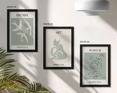 Fotowand mit stilvollen Illustrationen von Henri Matisse