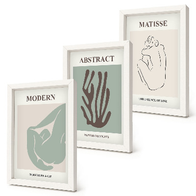 Bilderwand Stilvolle Gemälde mit abstrakten Motiven von Henri Matisse