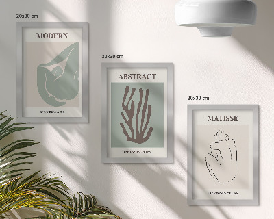 Bilderwand Stilvolle Gemälde mit abstrakten Motiven von Henri Matisse