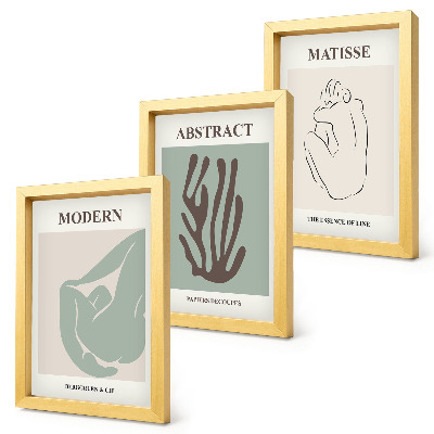 Bilderwand Stilvolle Gemälde mit abstrakten Motiven von Henri Matisse