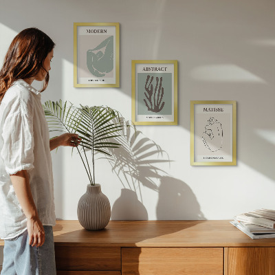 Bilderwand Stilvolle Gemälde mit abstrakten Motiven von Henri Matisse