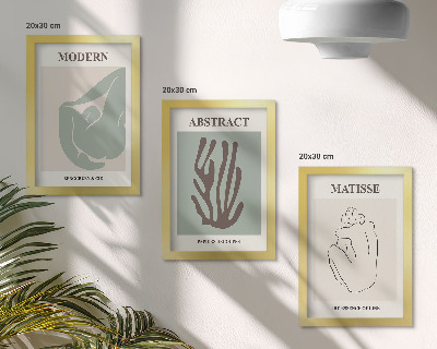 Bilderwand Stilvolle Gemälde mit abstrakten Motiven von Henri Matisse