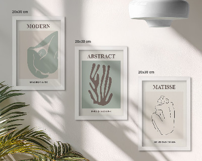 Bilderwand Stilvolle Gemälde mit abstrakten Motiven von Henri Matisse