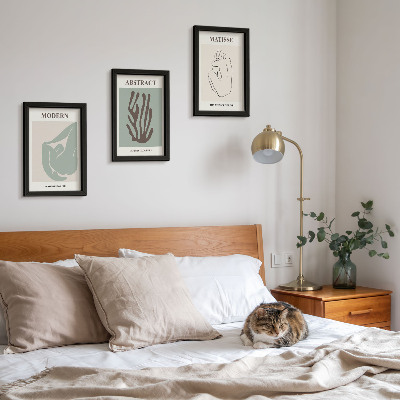 Bilderwand Stilvolle Gemälde mit abstrakten Motiven von Henri Matisse