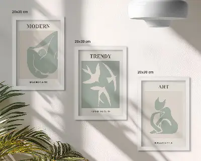 Fotowand Henri Matisse mit abstrakten Figuren in gedeckten Farben