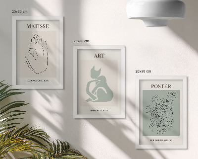 Bilderwand Plakate in Beige- und Grüntönen von Henri Matisse