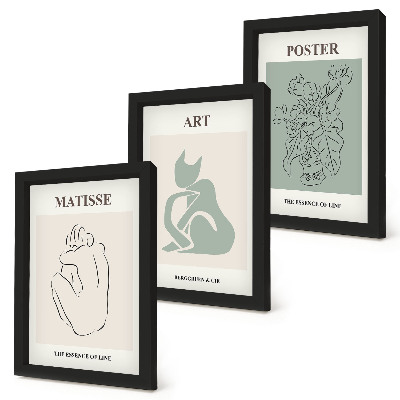 Bilderwand Plakate in Beige- und Grüntönen von Henri Matisse