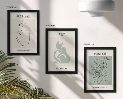 Bilderwand Plakate in Beige- und Grüntönen von Henri Matisse