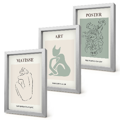 Bilderwand Plakate in Beige- und Grüntönen von Henri Matisse
