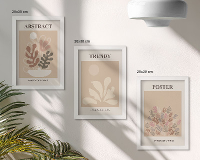 Fotowand Poster mit Pflanzenmotiven in Beige- und Brauntönen