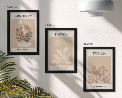 Fotowand Poster mit Pflanzenmotiven in Beige- und Brauntönen