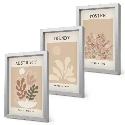 Fotowand mit Pflanzenmotiven in Beige- und Brauntönen