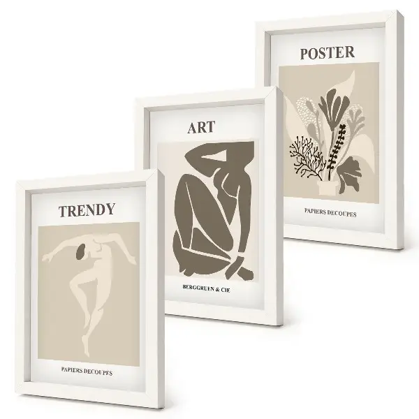 Henri Matisse Menschliche Figuren mit Pflanzen Bilderset inklusive Rahmen