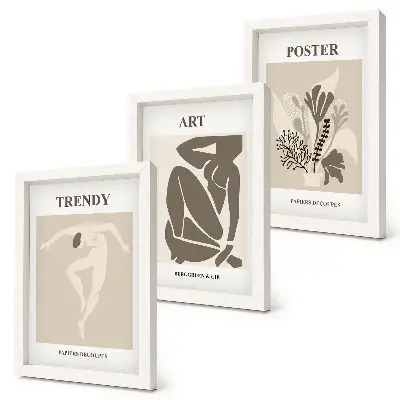 Henri Matisse Menschliche Figuren mit Pflanzen Bilderset inklusive Rahmen