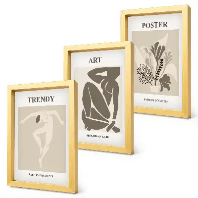 Henri Matisse Menschliche Figuren mit Pflanzen Bilderset inklusive Rahmen