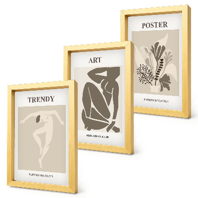 Bilderset mit rahmen Menschliche Figuren mit Pflanzen von Henri Matisse