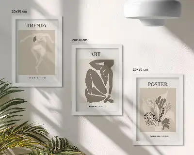 Henri Matisse Menschliche Figuren mit Pflanzen Bilderset inklusive Rahmen