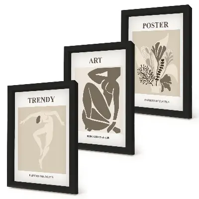 Henri Matisse Menschliche Figuren mit Pflanzen Bilderset inklusive Rahmen