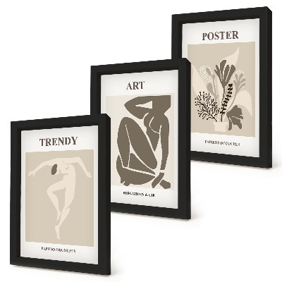 Bilderset mit rahmen Menschliche Figuren mit Pflanzen von Henri Matisse