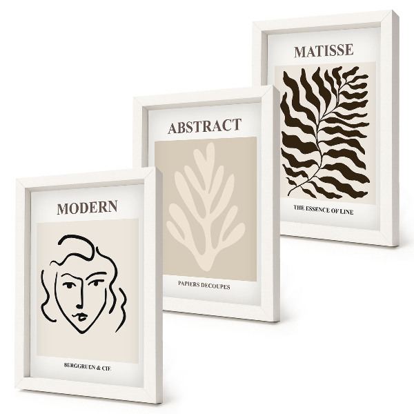 Fotowand Gesichts- und Blätterillustrationen aus Henri Matisses grafischer Kunst