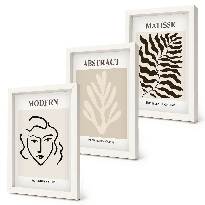 Fotowand Gesichts- und Blätterillustrationen aus Henri Matisses grafischer Kunst