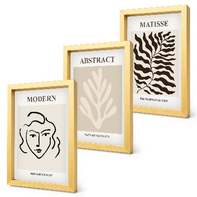 Fotowand Gesichts- und Blätterillustrationen aus Henri Matisses grafischer Kunst