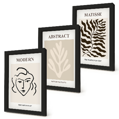 Fotowand Gesichts- und Blätterillustrationen aus Henri Matisses grafischer Kunst