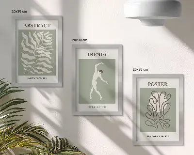 Fotowand mit Pflanzenmuster in Grüntönen von Henri Matisse
