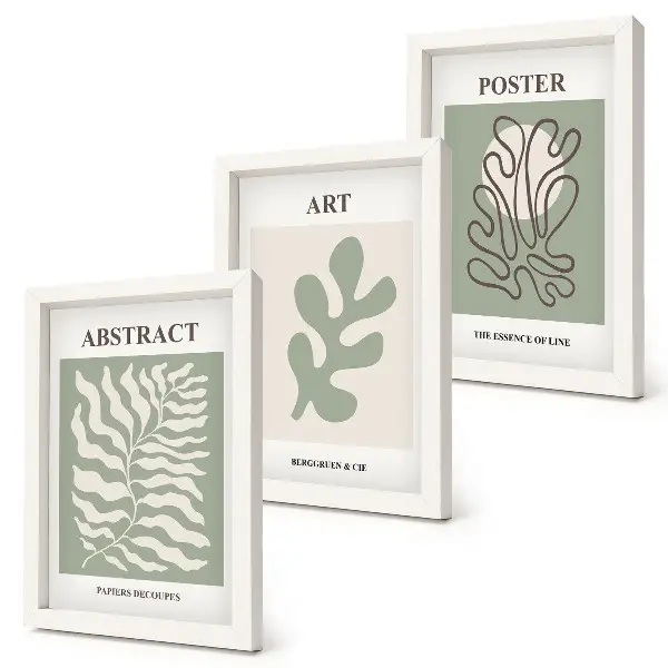 Bilderwand mit Blumenplakaten von Henri Matisse