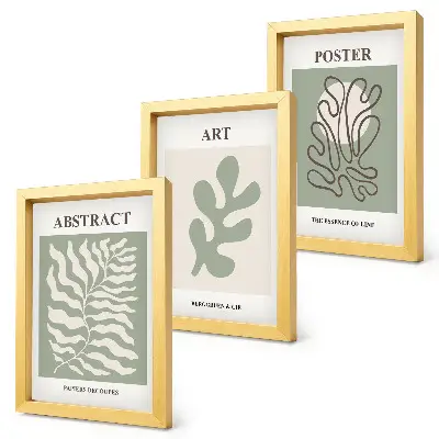 Bilderwand mit Blumenplakaten von Henri Matisse