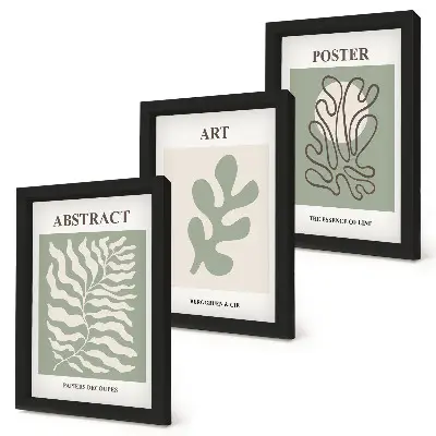 Bilderwand mit Blumenplakaten von Henri Matisse