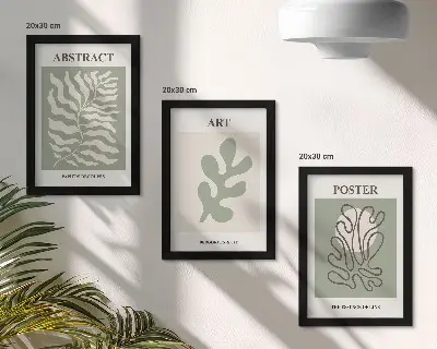 Bilderwand mit Blumenplakaten von Henri Matisse