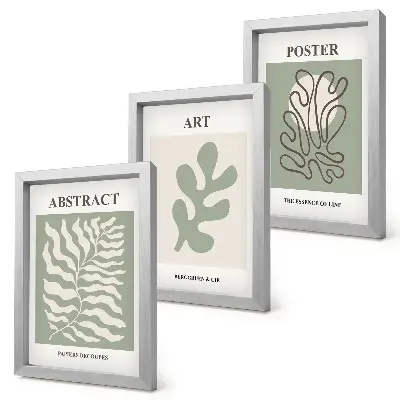 Bilderwand mit Blumenplakaten von Henri Matisse