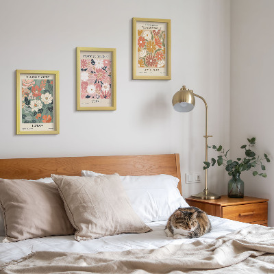 Bilderwand Poster mit Blumenmustern: London, Tokio und Amsterdam