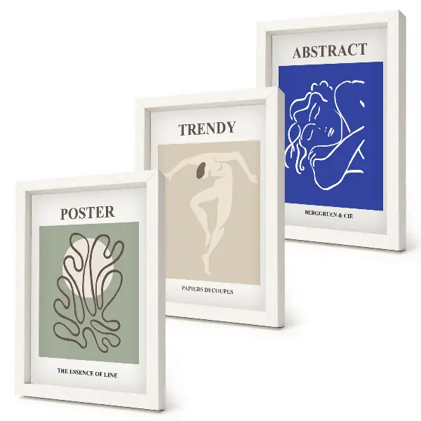 Pastellillustrationen von Henri Matisse als Bilderset mit Rahmen