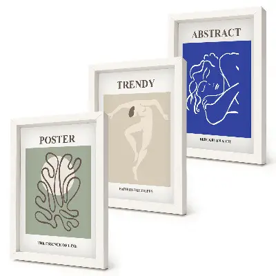 Pastellillustrationen von Henri Matisse als Bilderset mit Rahmen