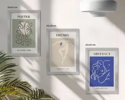 Pastellillustrationen von Henri Matisse als Bilderset mit Rahmen