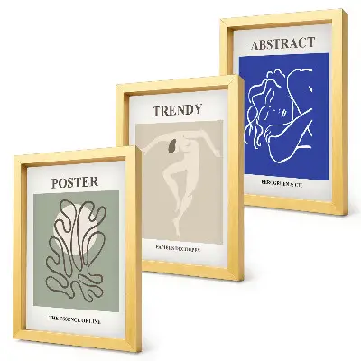 Pastellillustrationen von Henri Matisse als Bilderset mit Rahmen