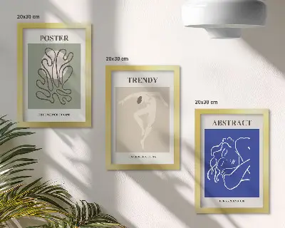 Pastellillustrationen von Henri Matisse als Bilderset mit Rahmen