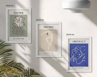 Pastellillustrationen von Henri Matisse als Bilderset mit Rahmen
