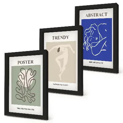 Pastellillustrationen von Henri Matisse als Bilderset mit Rahmen