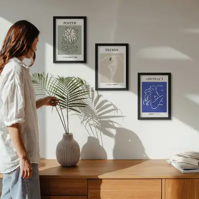 Pastellillustrationen von Henri Matisse als Bilderset mit Rahmen