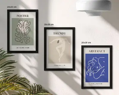 Pastellillustrationen von Henri Matisse als Bilderset mit Rahmen