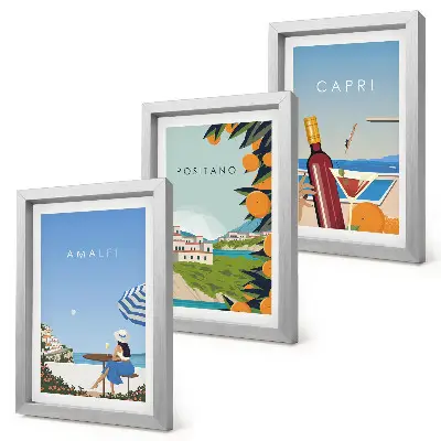 Fotowand mit Urlaubsansichten von Amalfi, Positano und Capri