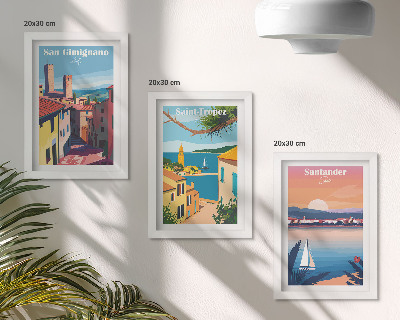 Bilderwand Italienische Städte und nostalgische Küstenlandschaften