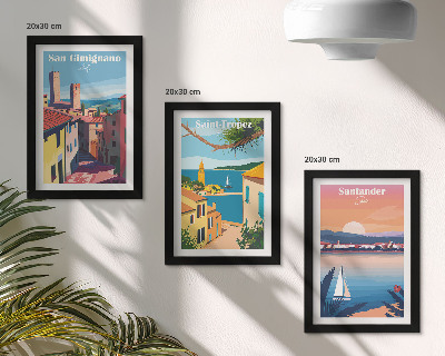 Bilderwand Italienische Städte und nostalgische Küstenlandschaften