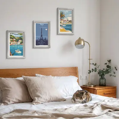 Fotowand mit Ansichten von Küstenstädten und deren Architektur